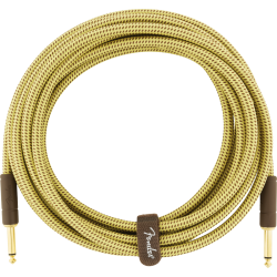 FENDER Deluxe Series Instrument Cable, Straight/Straight, 15', Tweed