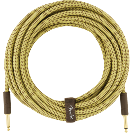 FENDER Deluxe Series Instrument Cable, Straight/Straight, 25', Tweed