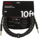 FENDER Deluxe Series Instrument Cable, Straight/Straight, 10', Black Tweed