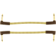 FENDER Deluxe Series Instrument Cables (2-Pack), Angle/Angle, 6", Tweed