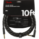 FENDER Deluxe Series Instrument Cable, Straight/Angle, 10', Black Tweed