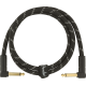 FENDER Deluxe Series Instrument Cable, Angle/Angle, 3', Black Tweed