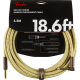 FENDER Deluxe Series Instrument Cable, Straight/Angle, 18.6', Tweed