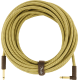 FENDER Deluxe Series Instrument Cable, Straight/Angle, 25', Tweed