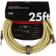 FENDER Deluxe Series Instrument Cable, Straight/Angle, 25', Tweed
