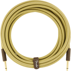 FENDER Deluxe Series Instrument Cable, Straight/Straight, 10', Tweed