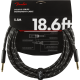 FENDER Deluxe Series Instrument Cable, Straight/Straight, 18.6', Black Tweed