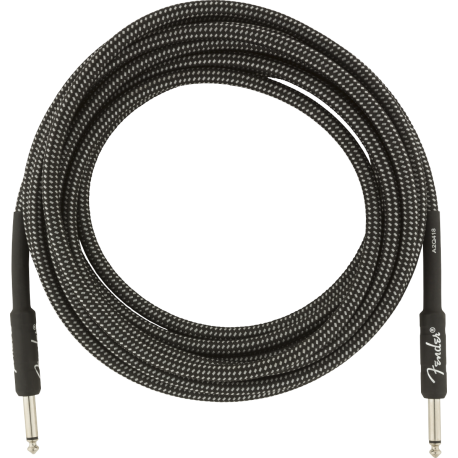 FENDER Professional Series Instrument Cable, 15', Gray Tweed