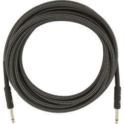 FENDER Professional Series Instrument Cable, 18.6', Gray Tweed