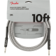 FENDER Professional Series Instrument Cable, 10', White Tweed