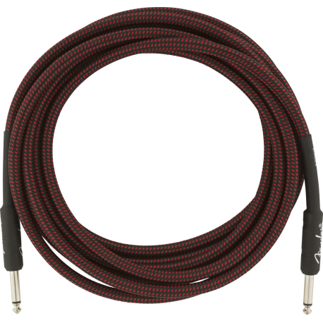 FENDER Professional Series Instrument Cable, 15', Red Tweed