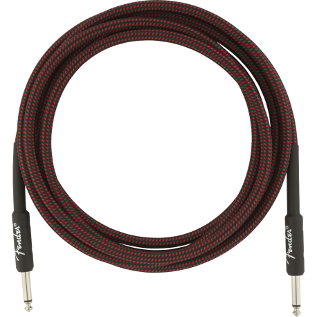 FENDER Professional Series Instrument Cables, 10', Red Tweed