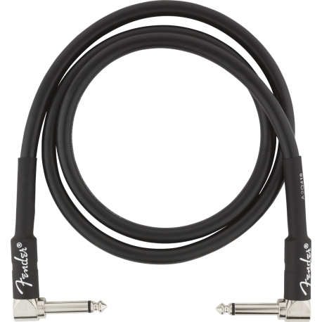 FENDER Professional Series Instrument Cables, Angle/Angle, 3', Black