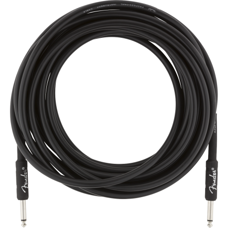 FENDER Professional Series Instrument Cable, Straight/Straight, 25', Black