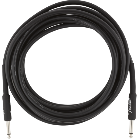 FENDER Professional Series Instrument Cable, Straight/Straight, 15', Black