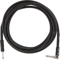 FENDER Professional Series Instrument Cable, Straight-Angle, 10', Black