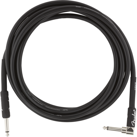 FENDER Professional Series Instrument Cable, Straight-Angle, 10', Black