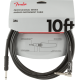 FENDER Professional Series Instrument Cable, Straight-Angle, 10', Black