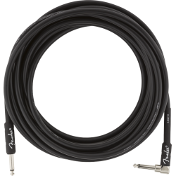 FENDER Professional Series Instrument Cable, Straight/Angle, 18.6', Black