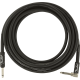 FENDER Professional Series Instrument Cables, Straight/Angle, 15', Black