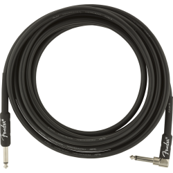 FENDER Professional Series Instrument Cables, Straight/Angle, 15', Black