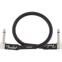 FENDER Professional Series Instrument Cables, Angle/Angle, 1', Black
