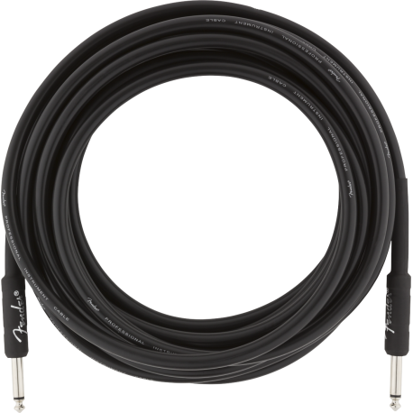 FENDER Professional Series Instrument Cable, Straight/Straight, 18.6', Black