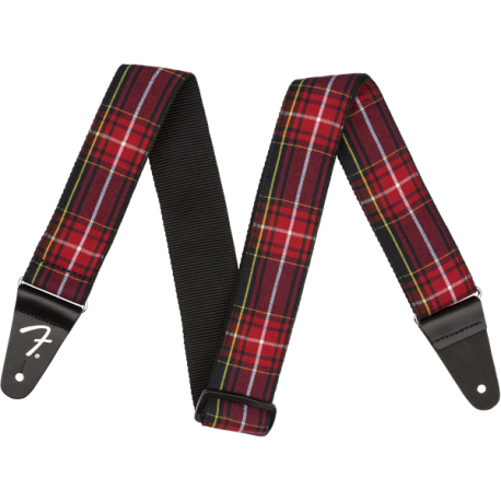 FENDER Plaid Strap, Red