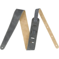 FENDER 2" Suede Strap, Gray/Tan, Reversible