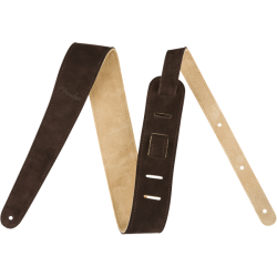 FENDER 2" Suede Strap, Brown/Tan, Reversible