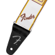FENDER Weighless™ 2" Monogrammed Strap, White/Brown/Yellow