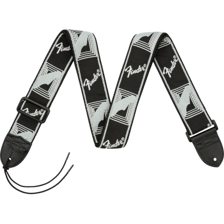 FENDER Fender® 2" Monogrammed Strap, Black/Light Grey/Dark Grey