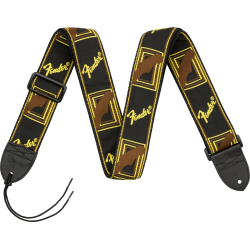 FENDER Fender® 2" Monogrammed Strap, Black/Yellow/Brown