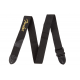 FENDER Fender® 2" Black Poly Strap w/ Yellow Fender® Logo