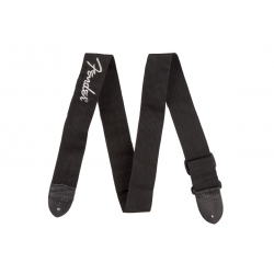 FENDER Fender® 2" Black Poly Strap w/ Grey Fender® Logo