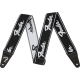 FENDER WeighLess™ 2" Running Logo Strap, Black/White