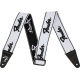 FENDER WeighLess™ 2" Running Logo Strap, White/Black