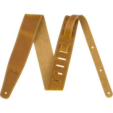 FENDER Broken-In Leather Strap, Natural 2.5"