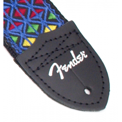 FENDER Eric Johnson "The Walter" Signature Strap, Blue with Multi-Colored Triangle Pattern