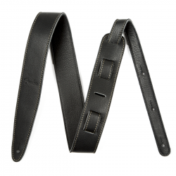 FENDER Artisan Crafted Leather Strap, 2" Black