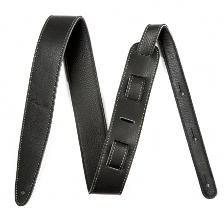 FENDER Artisan Crafted Leather Strap, 2" Black