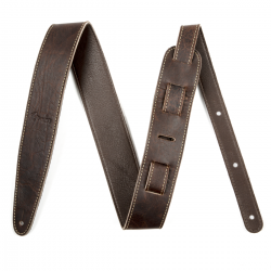 FENDER Artisan Crafted Leather Strap, 2" Brown