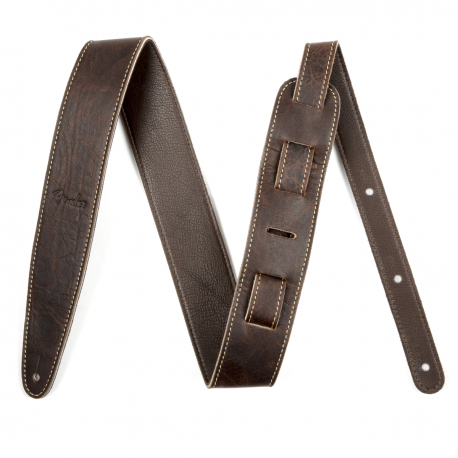 FENDER Artisan Crafted Leather Strap, 2" Brown