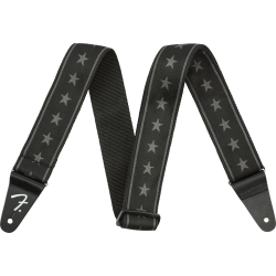 FENDER Fender® Nylon Stars and Stripes Strap, Black/Grey