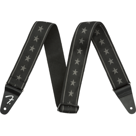 FENDER Fender® Nylon Stars and Stripes Strap, Black/Grey