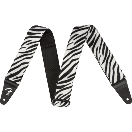 FENDER Wild Zebra Print Strap, 2"