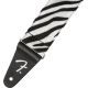 FENDER Wild Zebra Print Strap, 2"