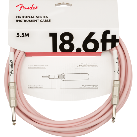 FENDER Original Instrument Cable, Shell Pink, 18.6' (5.67 m)