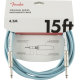 FENDER Original Series Instrument Cable, 15', Daphne Blue