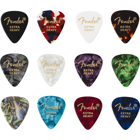FENDER 351 Shape, Celluloid Medley, Extra Heavy (12)